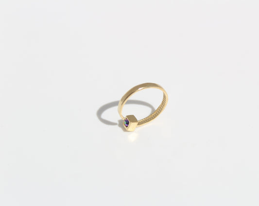 Bague dorée simple Calliophis #03