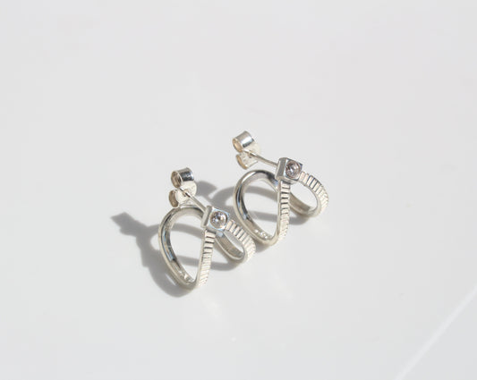 Boucles d'oreilles argentées Calliophis #02